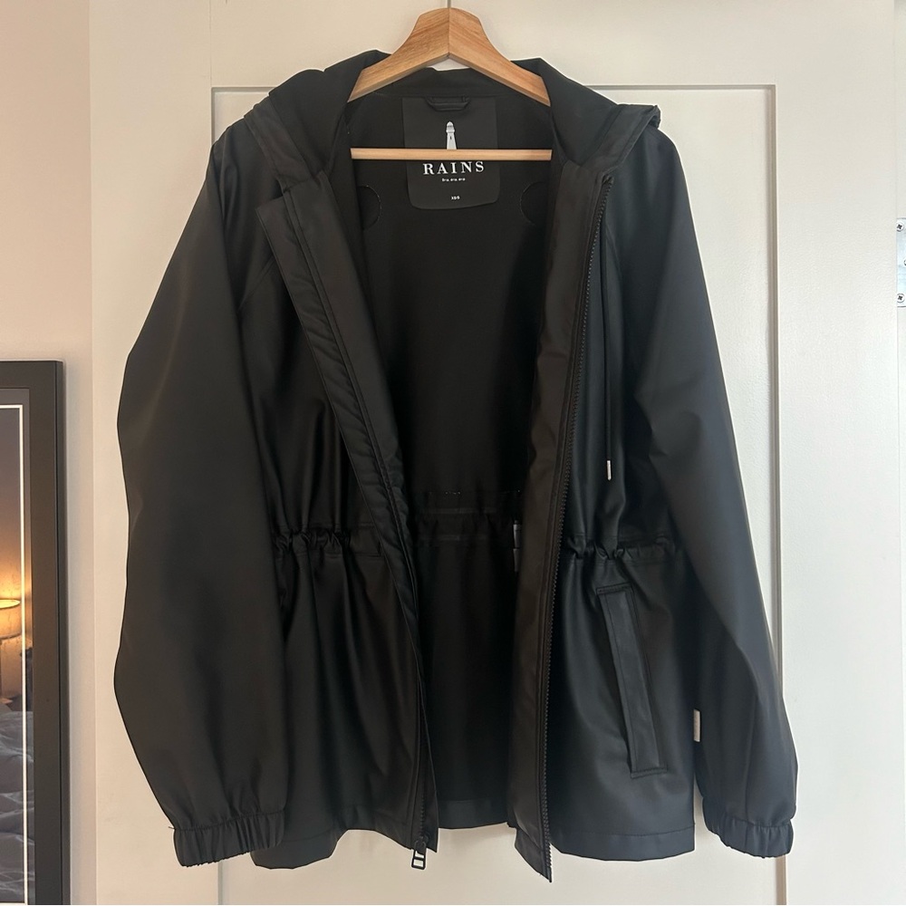 RAINS Waterproof Women’s Jacket Raincoat with Waist String XS/S